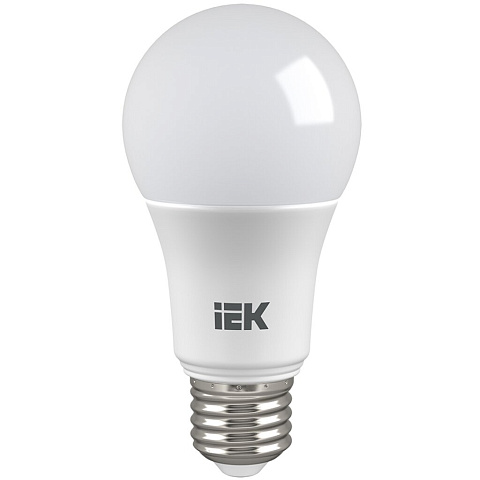 Лампа светодиодная E27, 13 Вт, 75 Вт, 230 В, груша, 4000 К, свет нейтральный белый, IEK, A60, LED