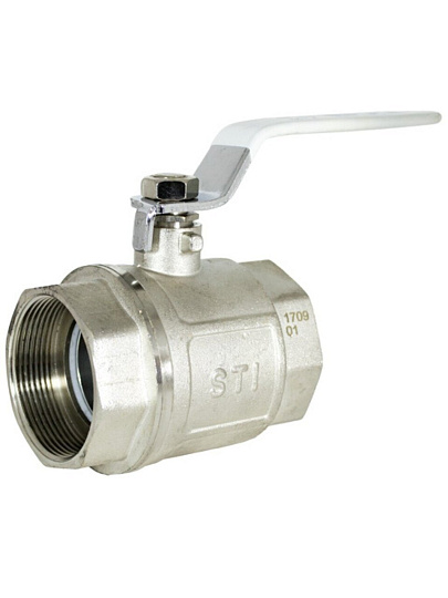 Кран для воды, 2", г-г, ручка, никель, STI