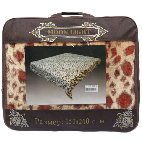 Плед Moon Light полутораспальный (150х200 см) полиэстер, в сумке, Шкура ягуара 69790