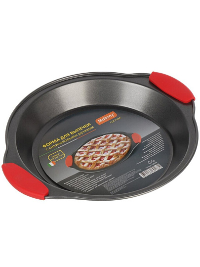 Форма для запекания сталь, 24.5х29х3 см, антипригарное покрытие, круглая, Mallony, Cottura, 107036