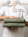 Набор полотенец 2 шт, 50x90, 70x140 см, 100% хлопок, 450 г/м2, Silvano, Флер, зеленый, Турция - фото 9