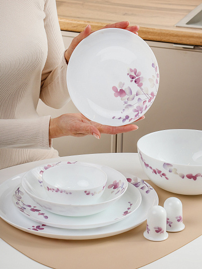 Сервиз столовый стекло, 28 предметов, на 6 персон, Еlegance, PO-28SD-609E