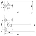 Смеситель для ванны, Lemark, Vista, с кран-буксой, хром, LM7651C - фото 3