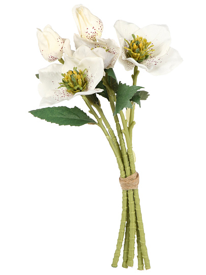 Цветочный букет искусственный Геллеборус, декоративный, 31 см, 287-517