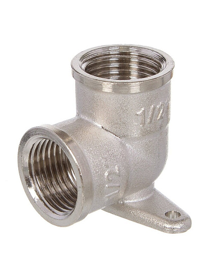 Уголок 1/2'', г-г, никель, с креплением, STI