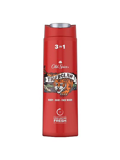 Гель для душа Old Spice, Tigerclaw, для мужчин, 400 мл, 3 в 1