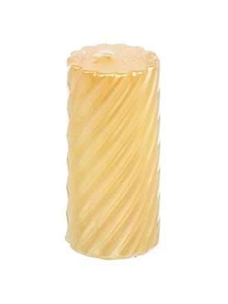 Свеча декоративная, 10х5 см, столбик, шампань, Виток, лакированная, 501725