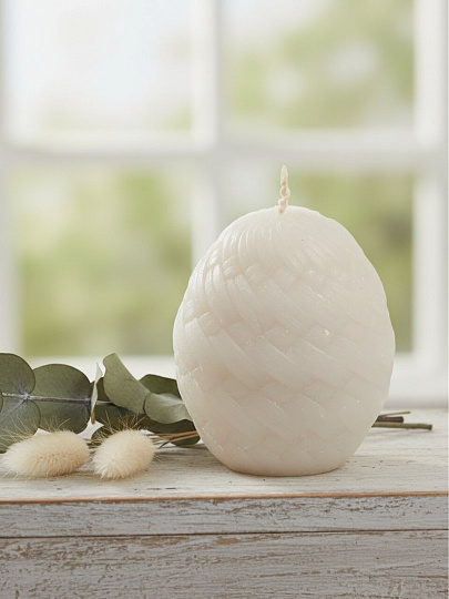 Свеча декоративная 6х5 см, в ассортименте, Kukina Raffinata, Яйцо с декором ХВ, 501085