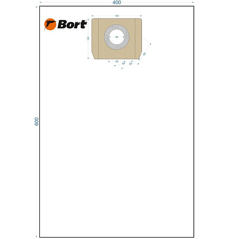 Комплект мешков пылесборных для пылесоса BORT BB-05U, 93411416