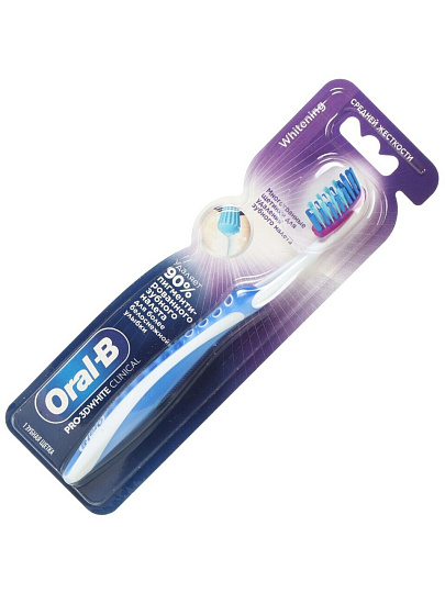 Зубная щетка Oral-B, PRO3D White Clinical Отбеливание, средней жесткости, взрослая, 38, в ассортименте