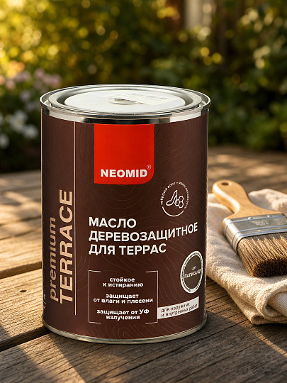 Масло Neomid, деревозащитное, для террас, палисандр, 0.75 л