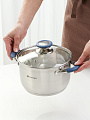 Кастрюля нержавеющая сталь, 2.9 л, крышка стекло, Daniks, Сиена, SD-A93-18, индукция - фото 8