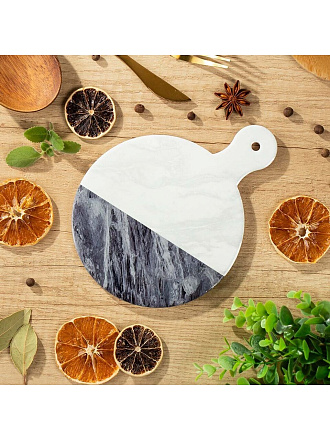 Подставка под горячее, керамика, 15х20 см, серый мрамор, Доска, Y4-6662