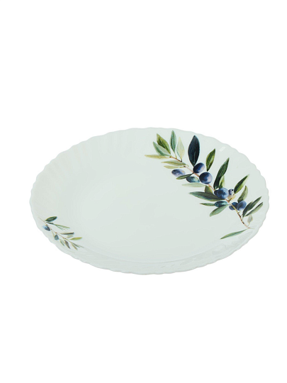 Тарелка десертная, стеклокерамика, 19 см, круглая, Олива, Jewel, ПС00175-58