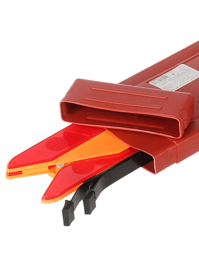 Знак аварийной остановки большой, с оракалом, пластиковый широкий пенал, 39751