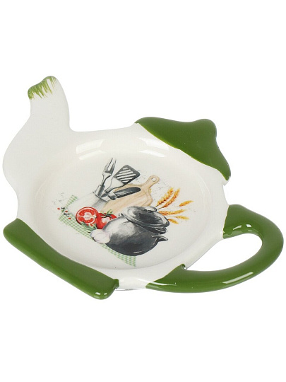 Подставка для чайных пакетиков, доломит, фигурная, 12х8.4 см, Daniks, Comely