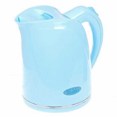 Чайник электрический пластиковый Delta DL-1062 голубой, 2 л, 2.2 кВт
