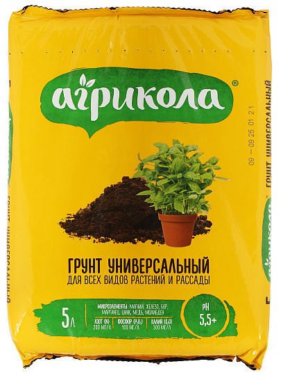 Грунт универсальный, 5 л, Агрикола