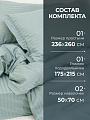 Постельное белье 2-спальное, 236 х 260 см, 2 наволочки 50х70 см, пододеяльник 175х215 см, Silvano, страйп-сатин, Жадеит - фото 2