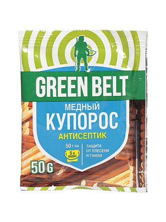 Фунгицид Медный купорос, от плесени и гнилей древесины, 50 г, антисептик, Green Belt
