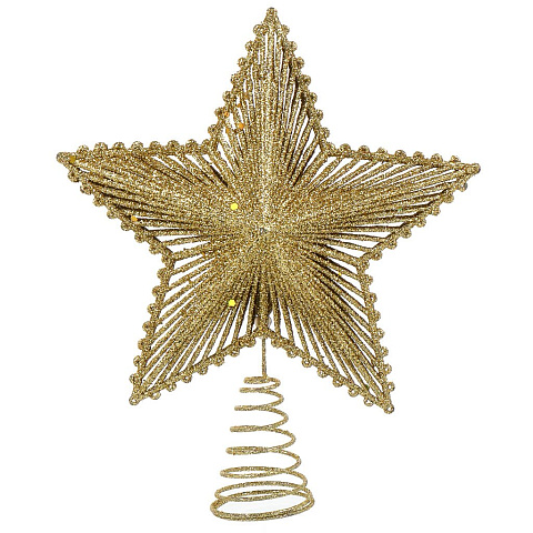 Верхушка на елку Звезда, золото, 20х24 см, Y4-7440