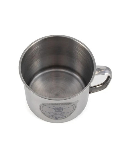 Кружка походная, нержавеющая сталь, 0.45 л, 9 см, Следопыт, PF-CWS-P145