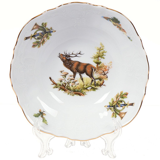 Салатник фарфор, круглый, 19 см, Охотничьи сюжеты Лось, Bernadotte, P1750678JQZU001011
