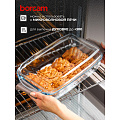 Кастрюля стекло, 19х29х7 см, 2.75 л, прямоугольная, с крышкой, Borcam, 59010 - фото 5