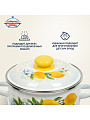 Кастрюля эмалированная сталь, 3 л, крышка сталь, сферический, Сибирские товары, Лимоны, 3MC181P, индукция - фото 6