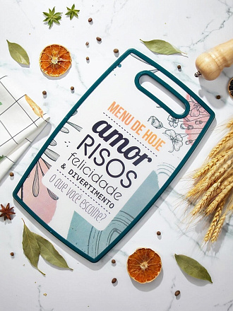 Доска разделочная пластик, 23х37 см, в ассортименте, прямоугольная, Y4-8682