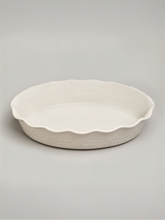 Форма для запекания керамика, 23.5х32х7 см, 1.9 л, овальная, Agness, Beige, 780-125