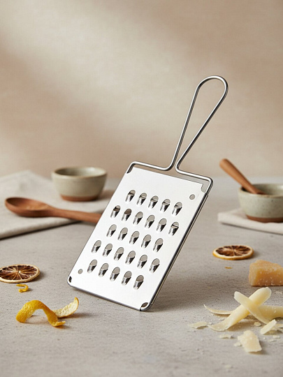 Терка 8.5х20 см, жесть, рукоятка сталь, навеска, Mallony, 111232, серебристая