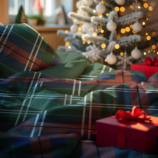 Постельное белье 2-спальное, простыня 216х240 см, 2 наволочки 70х70 см, пододеяльник 175х215 см, Silvano, поплин, 20526/1