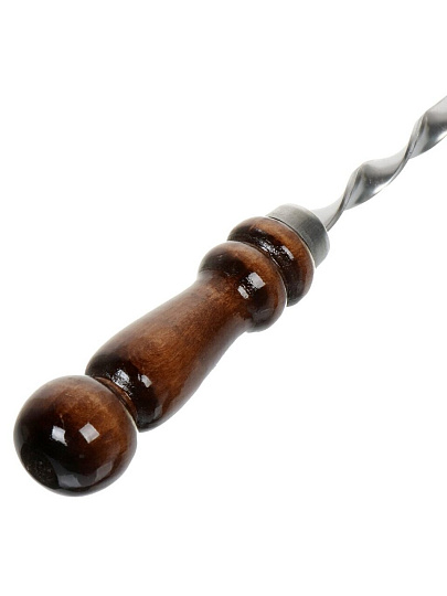 Шампур лезвие плоское, 580х400х10х2.5 мм, нержавеющая сталь, рукоятка лакированое дерево, Шарик, 2К-257