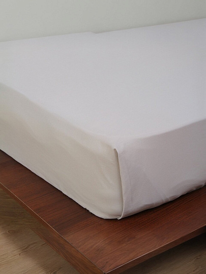 Простыня 1.5-спальная, 150 х 214 см, 100% хлопок, поплин, Silvano, Тауп
