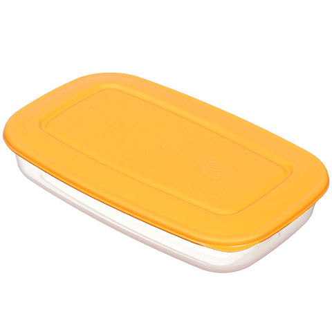 Контейнер пищевой пластик, 0.95 л, 4.5 см, в ассортименте, прямоугольный, Алеана, 167023