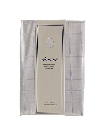 Штора для ванн 180х180 см, полиэстер, Белый, A310067