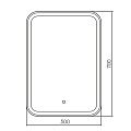 Зеркало с открытой подсветкой, сенсорный выключатель, 50х70 см, прямоугольное, подсветка, Malta-Lite, LED-00002666 - фото 12