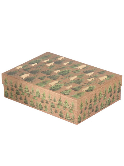 Коробка подарочная картон, 27.5х19.5х7.5 см, в ассортименте, Новый год, A470106