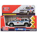 Машина Технопарк, Jeep grand cherokee полиция, 12 см, инерционная, металл, CHEROKEE-12SLPOL-SL, серебряная