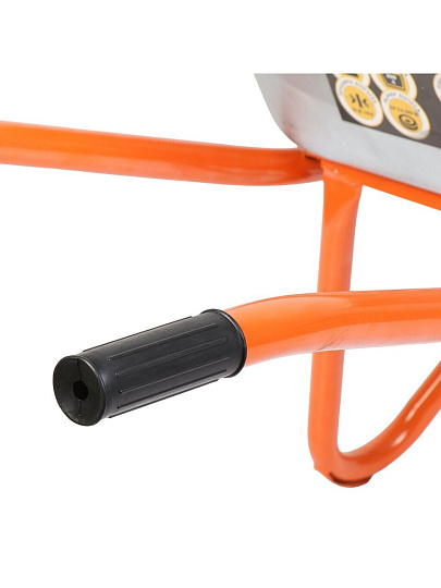 Тачка строительная одноколесная, металл, 200 кг, 100 л, 0.7 мм, втулка D12 мм, PR 4.00х8, БТМ, 27205 (WB5009М1/100/ БТМ)