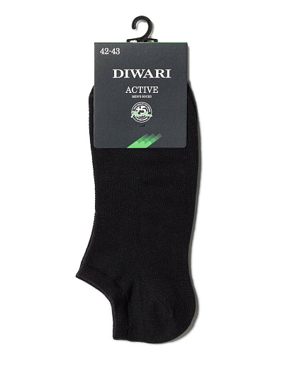 Носки для мужчин, короткие, х/б, Diwari, Active, черные, р. 25, 19С-181СП
