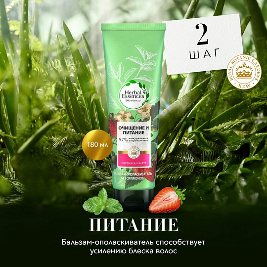 Набор подарочный для женщин, Herbal Essences, Клубника и мята, шампунь, 400 мл + бальзам, 180 мл