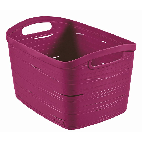 Корзина 21 л, 38х24х29 см, прямоугольная, пластик, фиолетовая, Curver, Ribbon, 221200