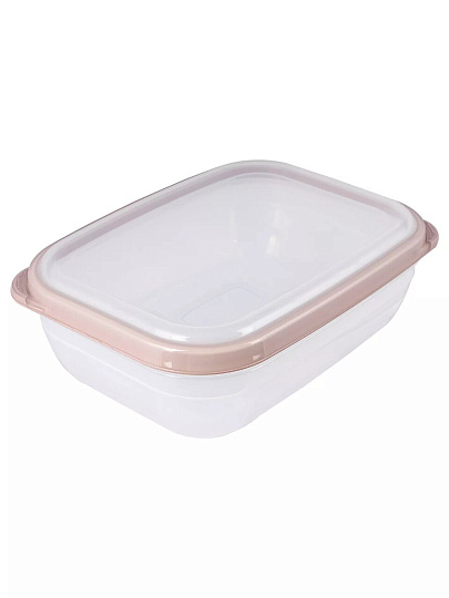 Контейнер пищевой пластик, 1.2 л, 19.8х14.5х7 см, в ассортименте, прямоугольный, Полимербыт, Премиум, 4356200