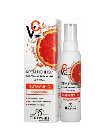 Крем для лица, Floresan, С витамином С, ночной, 75 мл