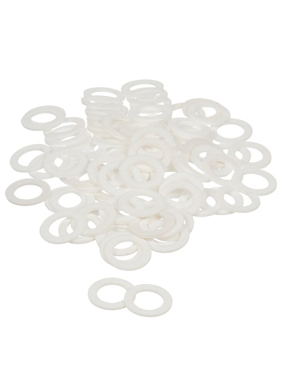 Прокладка уплотнительная 100 шт, 1&quot;, 19х30 мм, фторопласт, СантехКреп, 2.10.6.Ф