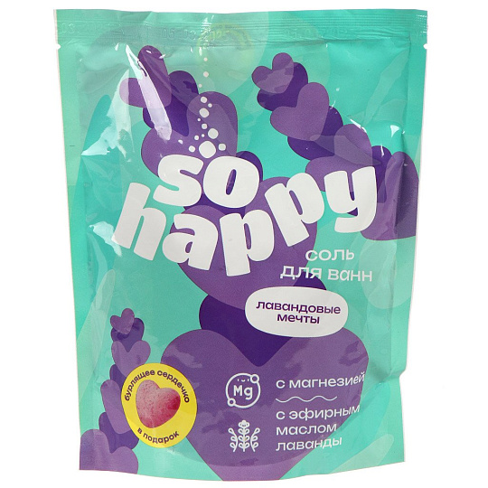 Соль для ванн Laboratory Katrin, So Happy, Лавандовые мечты, 500 г