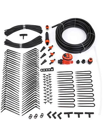 Набор для капельного полива от емкости, на 60 растений, с таймером, 9 м, Жук, 7566-00