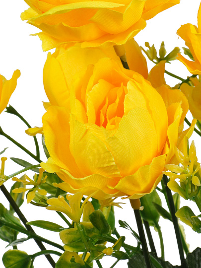 Цветок искусственный пасхальный, Роза, 6 головок, 38 см, в ассортименте, F49-178